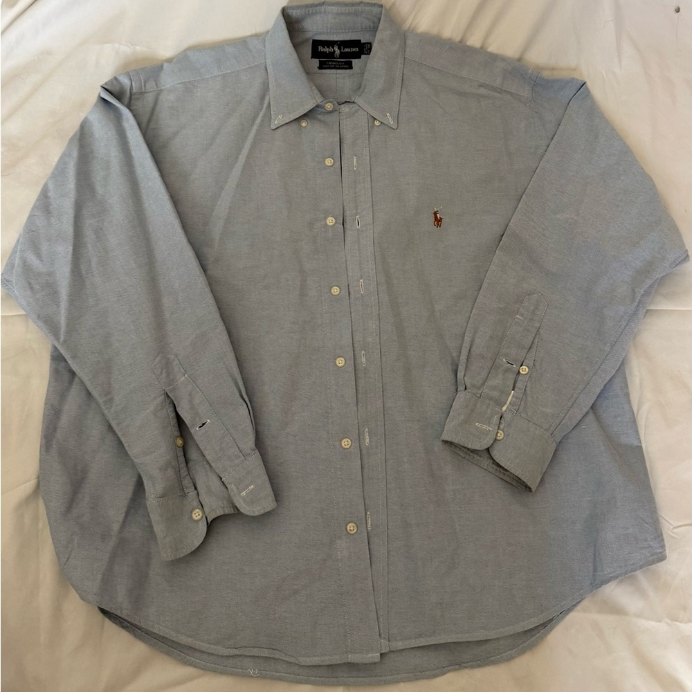 Ralph Lauren Men's Light Blue Button Down Shirt